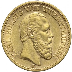 Niemcy, Wirtembergia, 20 marek 1876 F, Karol I
