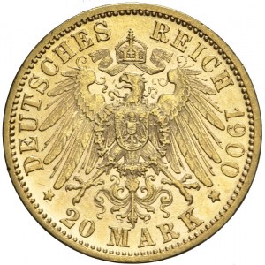 Niemcy, Wirtembergia, 20 marek 1900 F, Wilhelm II