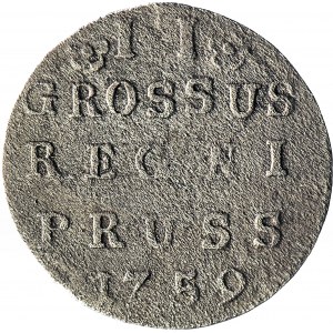 R-, Rosja - okupacja Prus, Elżbieta 1741-1761, Dwugrosz 1759, Królewiec,