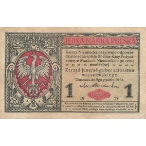 2 szt. 1/2 marki i 1 marka 1916 jenerał, ser. A