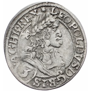 Leopold I., 3 Kreuzer 1670, Vienna