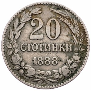 Bulgaria, 20 Stotinki 1888, Brussels