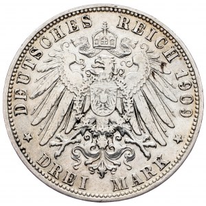 Germany, 3 Mark 1909, D