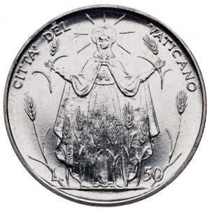 Vatican, 50 Lire 1968, Rome