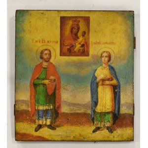 Ikona, święci Kosma i Damian