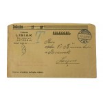 LISIAK Court bailiff from p. JUTROSIN, correspondence + printed envelope