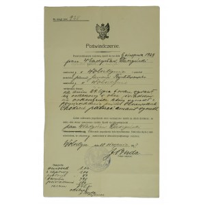 WOLSZTYN DISTRIBUTOR'S CERTIFICATION attempted reconciliation was unsuccessful, print dated August 5, 1929