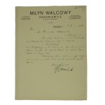 RAKONIEWICE Waltz Mill, Wolsztyn County, 2x print with letterhead, dated 2.9.1925 and 17.3.1926.