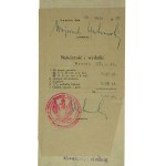 Promissory note + Protest by order of the Bank of Poland against Leon Remelski of Leszno [Apollo Drugstore], dated February 20, 1929.