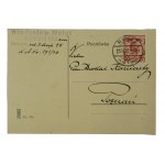 Postcard - correspondence [manuscript] autographed by the commissary mayor of Rawicz - Wladyslaw Weigt