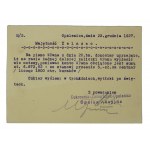 Gut ZELAZNO - Zuckerfabrik Tow. Akc. Opalenica, Korrespondenz vom 25.12.1927.