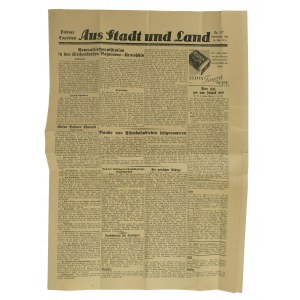 Czasopismo AUS STADT UND LAND Posener Tagesblatt nr 137 z 18 czerwca 1931r.