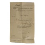 TUEG Fahrradteilefabrik Danzig - envelope with company imprint + printing of payment order against Hotel BRISTOL in Leszno