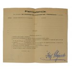Jozef Chojnacki LESZNO Drugstore and perfumery, warehouse of pharmacy materials - bill + payment order + blank plenipotentiary + envelope