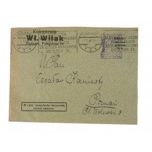 Bookstore Wl. Wilak, Poznań 10 Podgórna St. - envelope with company imprint
