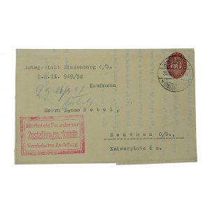 Envelopes [sealed, unopened] with correspondence of bailiffs - 4 pieces : Bronislaw Grzesiak [Pobiedziska], court cash office Gliwice, Tomasz Twardowski [Kartuzy] and District Court Zabrze