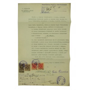 Umowa z Kuratorem spadku po zmarłym Władysławie Peisercie [hurtownia piw i lemoniady w Lesznie i hurtownia tytoniowa w Rawiczu], datowana 7 czerwca 1929r.