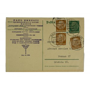Paul Ernesti Rechtsanwalt und Notar BASSUM - Postkarte mit Firmendruck