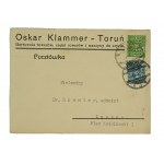 Oskar Klammer TORUŃ Hurtownia rowerów, części rowerów i maszyny do szycia - pocztówki z nadrukiem firmowym, 3 sztuki