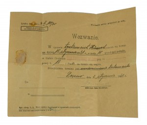 Sąd Powiatowy w Lesznie - Wezwanie w celu unieważnienia testamentu, 5 stycznia 1931r.