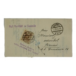 Leszno Municipal Court - unopened correspondence to a lawyer, 5.9.33r.