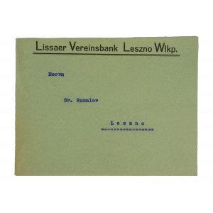Lissaer Vereinsbank LESZNO Wlkp. - envelope with advertising letterhead