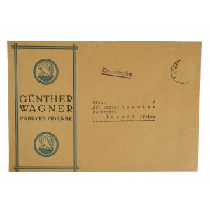 Günther Wagner Fabrik GDAŃSK - Umschlag mit Werbeaufdruck