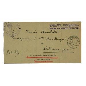 Sąd Najwyższy WARSZAWA - nieotwierana korespondencja do adwokatów, 9.III.1931r.