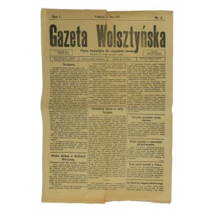 Die Wolsztyner Gazette Jahr I, Nummer 3 vom 12. Juli 1927. UNIQUE
