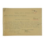 Antoni BRAUNEK attorney, Kcynia, Rynek 17, postcard with correspondence, postal circulation
