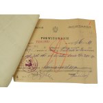 Verbrauchssteuerpatent des Finanzministeriums, ausgestellt auf Pom. Związek. Kół Śpiew. LUTNIA für die Durchführung eines eintägigen Buffets, 26.V.1928r.