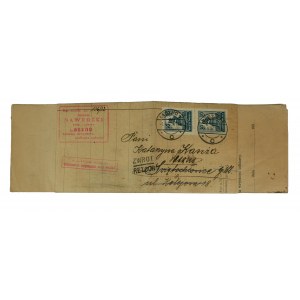 NAWROCKI Court Bailiff Leszno, unopened correspondence to a lawyer with postal circulation, and return stamp