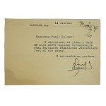 Bronislaw Lompa, lawyer KOŚCIAN Rynek - postcard with correspondence, circulation