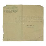 Ablehnungsschreiben der Staatsanwaltschaft des Bezirksgerichts Gniezno, Verdächtiger nach Artikel 23, 264 des Strafgesetzbuches, Unterschrift des Unterstaatsanwalts, 9.10.1935, Postumlauf, Briefmarken