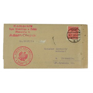 Adam Olejnik Bailiff of the Municipal Court in Znin - unopened correspondence 16.7.34r.