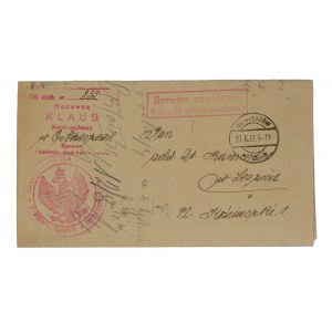 Klaus Court Bailiff in Ostrzeszow - unopened correspondence 27.6.31, circulation, stamps