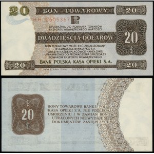 Polska, bon na 20 dolarów, 1.10.1979