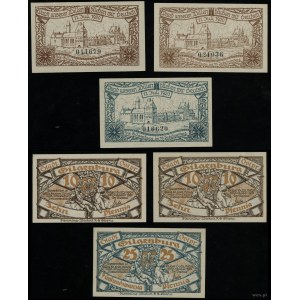 Prusy Wschodnie, zestaw: 2 x 10, 1 x 25 fenigów, 1.10.1920