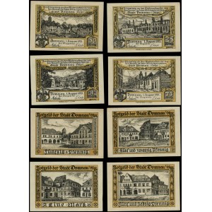 Prusy Wschodnie, zestaw 4 banknotów, 1.08.1921