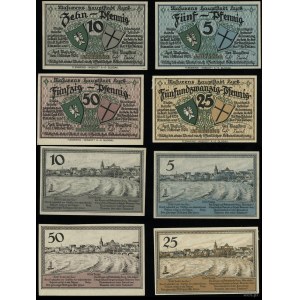 Prusy Wschodnie, zestaw 4 banknotów, 1.10.1920