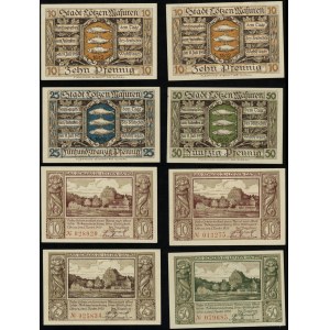 Prusy Wschodnie, zestaw: 2 x 10, 1 x 25, 1 x 50 fenigów, 11.07.1920