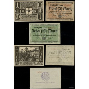 Prusy Zachodnie, zestaw 3 banknotów, 1918-1920