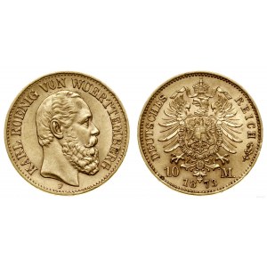 Niemcy, 10 marek, 1873 F, Stuttgart