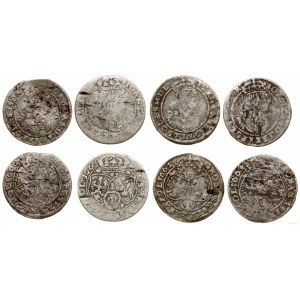 Polska, zestaw: 4 x szóstak, 1664-1667, Kraków i Bydgoszcz