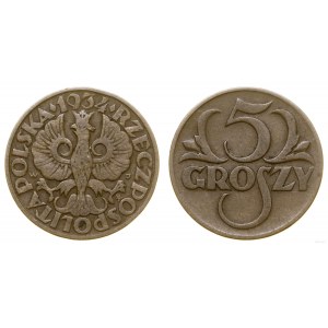 Polska, 5 groszy, 1934, Warszawa