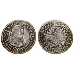 Śląsk, 6 krajcarów, 1674 SP, Oleśnica