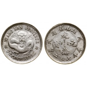 Chiny, 10 centów (7.2 kandaryna), 1898, Nanking Mint
