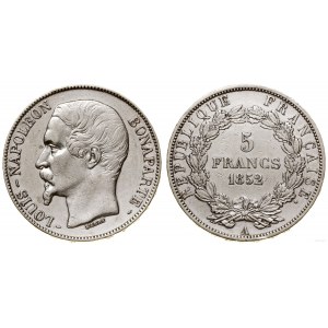Francja, 5 franków, 1852 A, Paryż