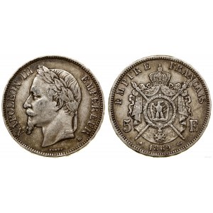 Francja, 5 franków, 1869 BB, Strasbourg