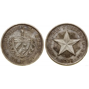 Kuba, 1 peso, 1933, Filadelfia